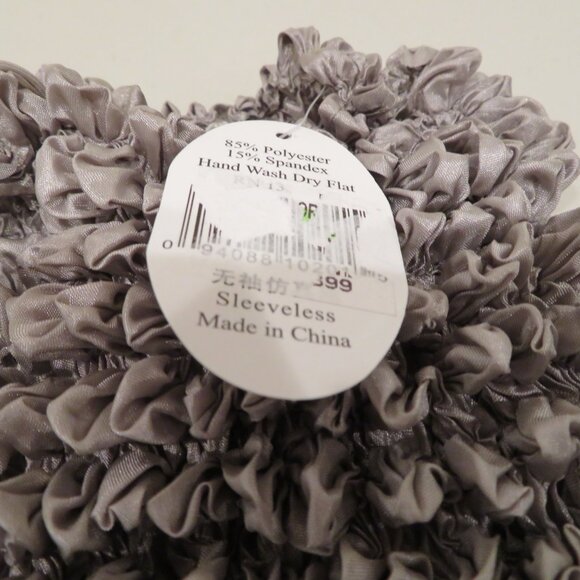 Women F.C One Size Fits Most Bubble Crinkle Popcorn Sleeveless Stretchy Tank Top - Picture 5 of 5